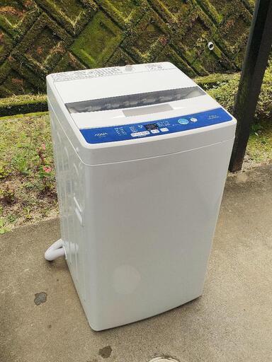 AQUA【2020年5kg AQW-H5 風乾燥付洗濯機】中古品簡易クリーニング済み