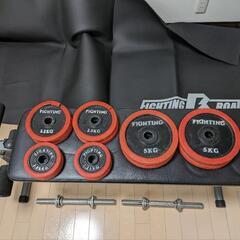 FightingRoad ダンベルセット シットアップベンチ マット