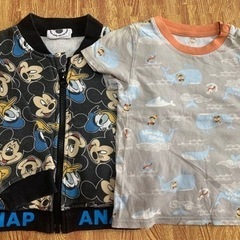 【あげます】ディズニー ポケモン 子供服 80.90　サンダル  Tシャツ ラッシュガードの画像