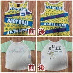 【あげます】ディズニー ポケモン 子供服 80.90　サンダル  Tシャツ ラッシュガードの画像