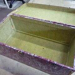 古民家掘出物 昭和レトロ 木製 収納ケース 幅75cm 赤紫系 衣装ケース 収納箱 レトロ ヴィンテージ 札幌市東区 新道東店の画像