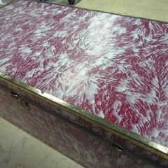 古民家掘出物 昭和レトロ 木製 収納ケース 幅75cm 赤紫系 衣装ケース 収納箱 レトロ ヴィンテージ 札幌市東区 新道東店の画像