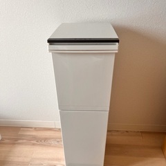 2段ゴミ箱 ホワイトグレー