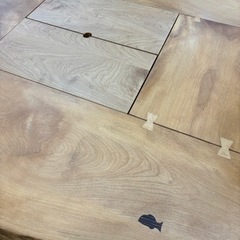 工芸品 民芸家具　食卓 囲炉裏 無垢 家具 ダイニング3点セットの画像