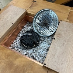 工芸品 民芸家具　食卓 囲炉裏 無垢 家具 ダイニング3点セットの画像