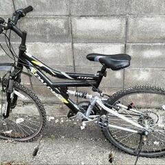 自転車　マウンテンバイク　黒　ジャンク扱いの画像