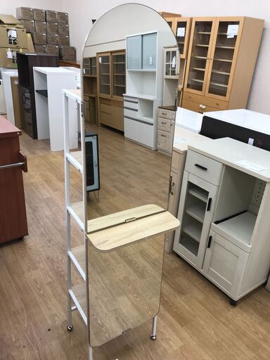 ★ジモティ割あり★ LOWYA 全身鏡 ナチュラル クリーニング済み KJ5499