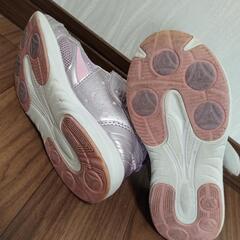19cm スニーカー 紫 子供靴 の画像