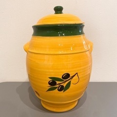 ①グラナダ スペイン陶器 野菜保存ポットの画像