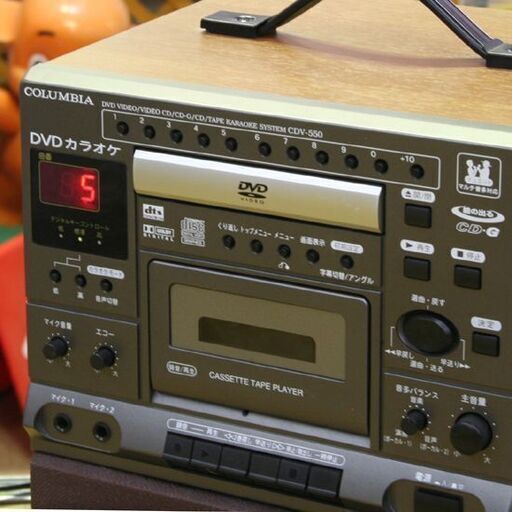 DVDジャンク 簡易動作確認済み コロンビア DVDカラオケ CDV-550 マイク1本付属 札幌市 清田区 平岡