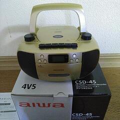 【お取引中】CDラジオカセットレコーダー　aiwa CSD-45