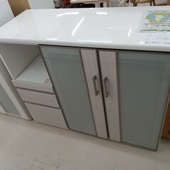 ★ジモティ割あり★ NITORI レンジ台 ホワイト W120.5×D50.5×H105 クリーニング済み TC3565
