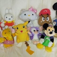 ぬいぐるみ　ミッキー　キティー　ピカチュウ　ミッフィーなど多数差し上げますの画像