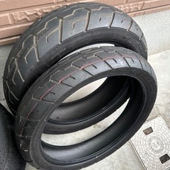ゼファー1100から取り外しました。	ダンロップ k505 120/70-18  160/70-17  2005年製フロント、リアタイヤセットの画像