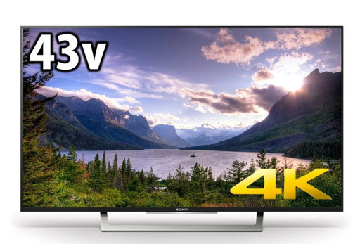 SONY 液晶テレビ BRAVIA KJ-43X8300D 4K YouTube 外付けHDD対応