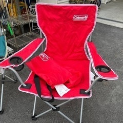 Coleman コールマン アームチェアⅢ ダブル ドリンク ホルダー付 キャンピングチェア  折りたたみ椅子 イス アウトドア キャンプ BBQ 釣り 中古品 ③の画像