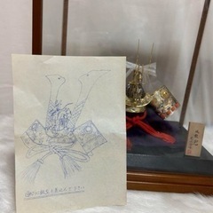 純銀 兜 (剣付)  銀細工 関工芸 武比古 ケース飾り 兜飾り 兜　龍　辰年の画像