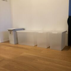 無印良品　ポリプロピレンキャリーボックスとダストボックス　4点セ...