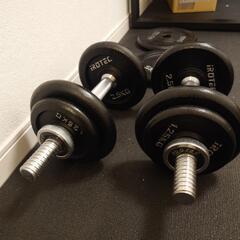 Irotec ダンベル12枚　シャフトバーベル　フラットベンチ　　の画像