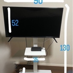 40vテレビ　テレビ台　ハードディスク付き