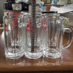 新品食器⑤ 昭和レトロ サッポロビールジョッキ 旧ロゴ