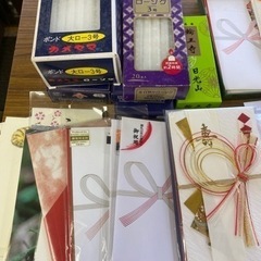 慶弔のし袋　ろうそく　線香　ポチ袋　ハガキの画像