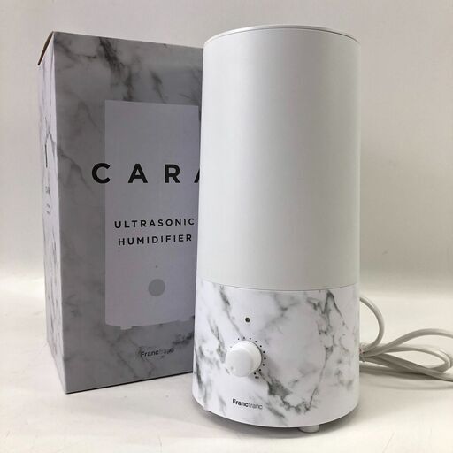 美品 Francfranc カーラ 超音波式加湿器 卓上 白 ホワイト 1.8L 24g菊倉NS