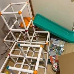 滑り台付きジャングルジムの画像