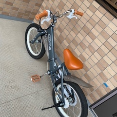 募集締め切ります_折りたたみ自転車（16インチ、補助輪・空気入れ付き）