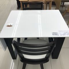 ★ジモティ割あり★ NITORI ダイニングテーブルセット ホワイト H70×D75×W92～120 クリーニング済み HJ3602