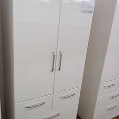 ★ジモティ割あり★  ワードローブ ホワイト H190×D54×...