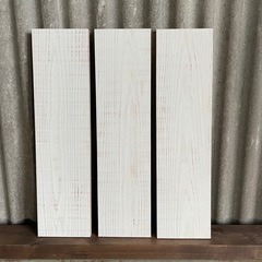 【木工屋の国産杉エイジング板】3枚セット（白）古材風　DIY  木材の画像