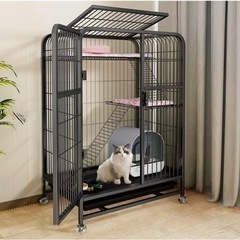 Amazon.co.jp: ゲージ 猫、3段 ゲージ 猫、トイレ付き猫ケージ