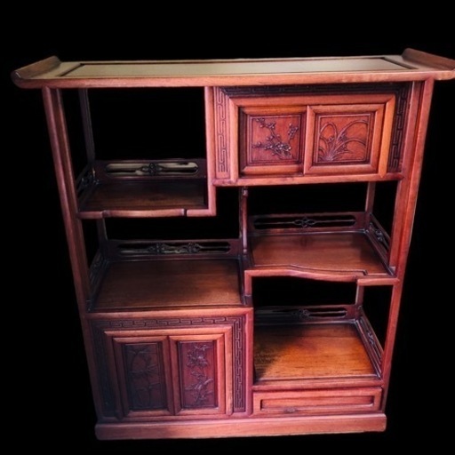 日本製　無垢木　茶棚　茶道具　茶席道具　室飾り　アンティーク