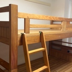 Wooden bunk bed
