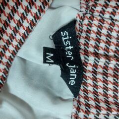 sister jane Dogtooth Midi Skirt レッド フリンジの画像