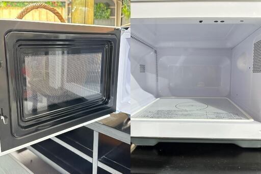 【HITACHI】日立 電子レンジ HMR-FT19A 2022年 50-60Hz対応 ホワイト フラット庫内19L 大きなお弁当もOK 省エネ