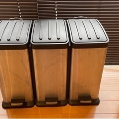 45L 3分割 フタ付き ダストボックス ゴミ箱 