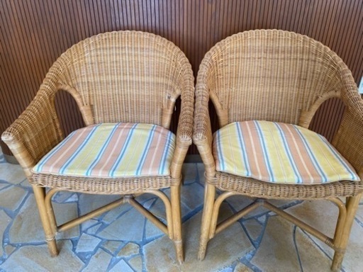 籐家具(2個セット)