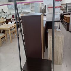 ★ジモティ割あり★  ハンガーラック グレー×ブラウン W88×...