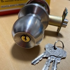 鍵付き　ドアノブの画像