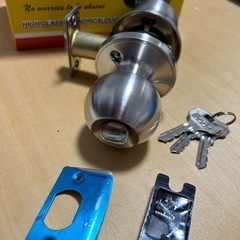 鍵付き　ドアノブの画像
