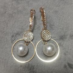 ピアス パール ゴールド ジュエリー ノンブランド 未使用 アク...