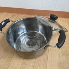 両手鍋 23cm 蓋あり 中古の画像