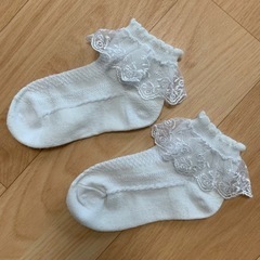 レース　靴下　女の子　15-17センチ