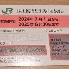 JR東日本 株主優待割引券 (4割引) 