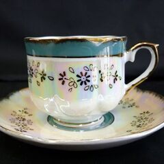 ☆China Rose カップ&ソーサー 2客セット ティーカップ コーヒーカップ シュガーポット付き ビンテージ品 チャイナローズ 札幌 北20条店の画像