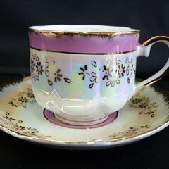 ☆China Rose カップ&ソーサー 2客セット ティーカップ コーヒーカップ シュガーポット付き ビンテージ品 チャイナローズ 札幌 北20条店の画像