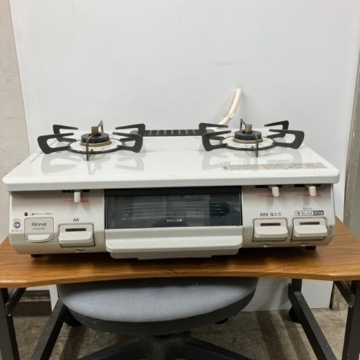 K2407-010　Rinnai ガステーブル RTE597BER 2022年製 都市ガス 動作確認済み キズ汚れ有り
