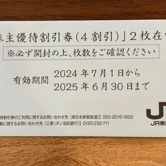JR東日本　株主優待券　２枚セット